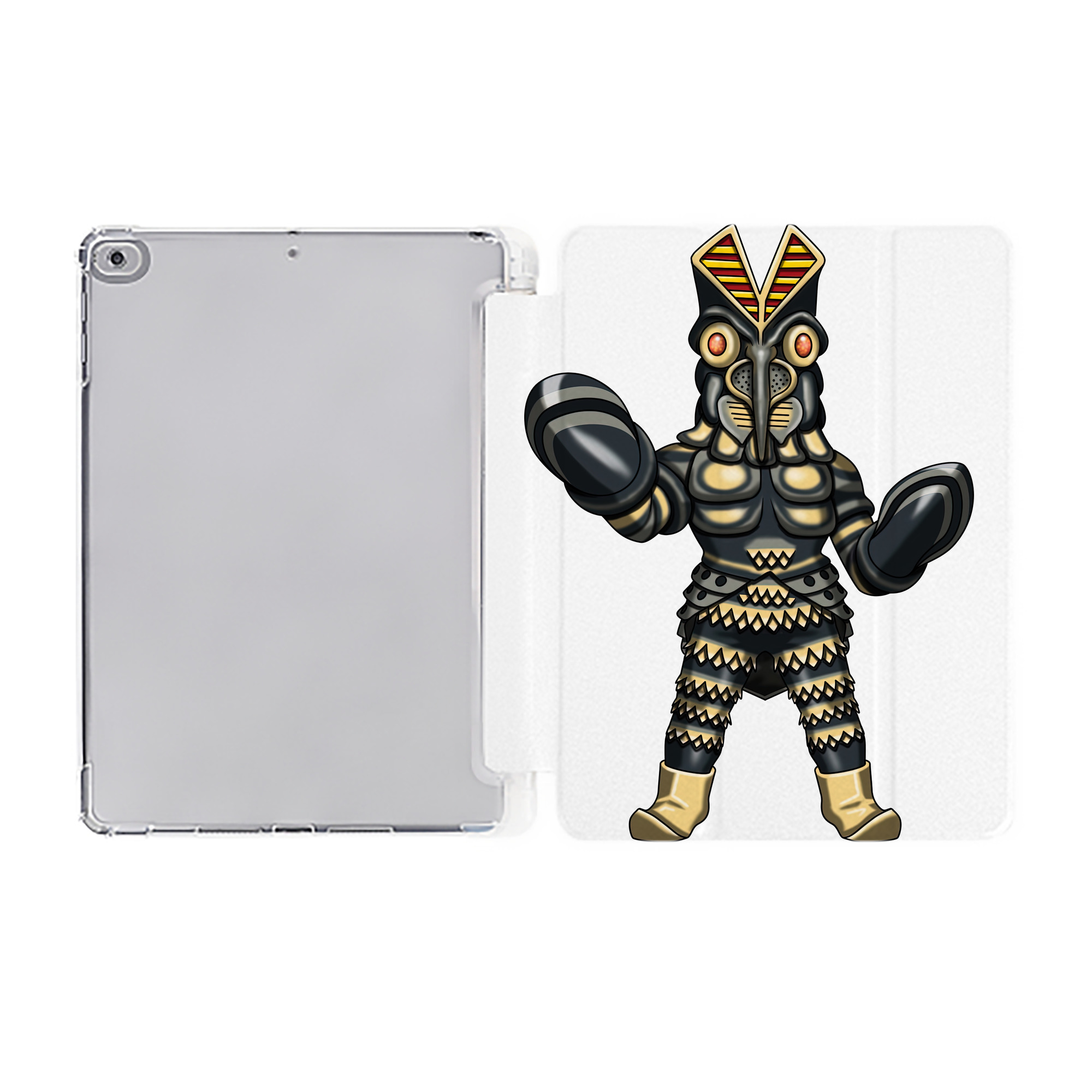 （画像用） ウルトラマン Ultraman IPad ケース ペン収納付き 三つ折りスタンド PUレザー×シリコン 対応機種9.5/10.5/10.9インチ